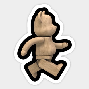 Wood Bearbrick Sticker